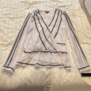 Sheer Wrap Blouse, Size M